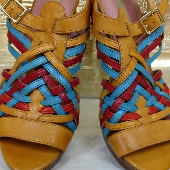 Sam &  Libby Edelman Strappy Sandal Heels Sz 6.5 - Picture 3 of 8
